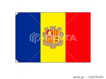 アンドラ公国国旗　ハトメ付き 116876094