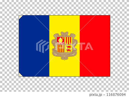 アンドラ公国国旗　ハトメ付き 116876094