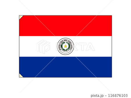 パラグアイ国旗表　ハトメ付き 116876103