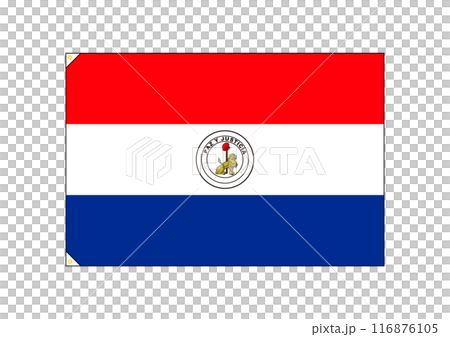 Paraguay flag back with eyelets Paraguay flag back with eyelets 116876105