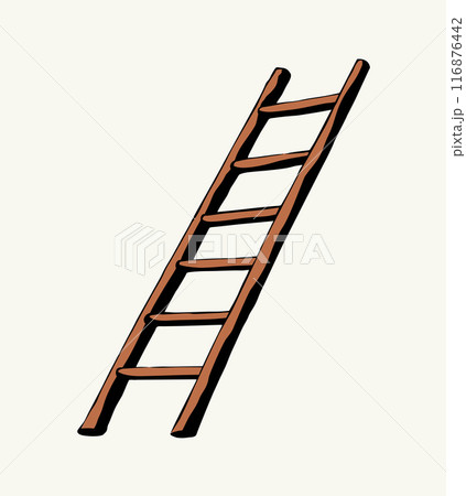 Ladder. Vector pen drawing icon Ladder. Vector pen drawing icon 116876442