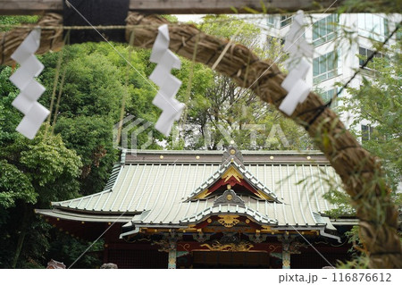 日本、東京、渋谷にある神社、金王八幡宮 こんのうはちまんぐう 日本、東京、渋谷にある神社、金王八幡宮 こんのうはちまんぐう 116876612