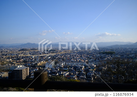 冬の丸亀城から望む街並みの素材 冬の丸亀城から望む街並みの素材 116876934