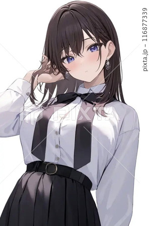 セーラー服の可愛い女の子 116877339