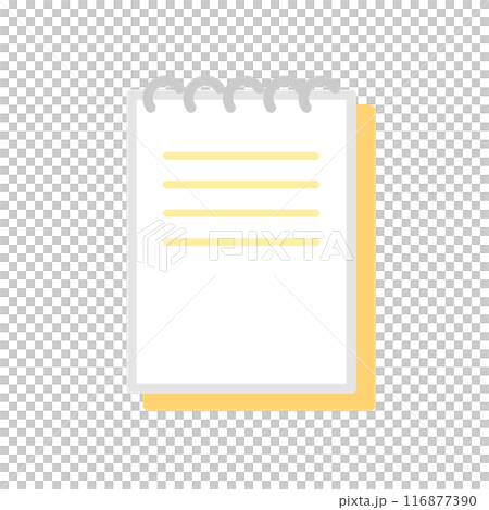 Memo pad, notebook, illustration Memo pad, notebook, illustration 116877390