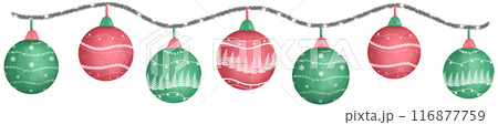 minimal cute Christmas Ball Garland 116877759
