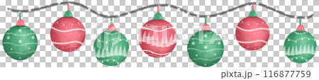 minimal cute Christmas Ball Garland 116877759