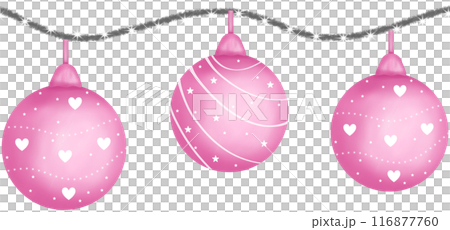 minimal cute Christmas Ball Garland 116877760