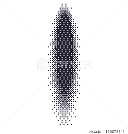 Gradient dot shadow effect with grainy texture. Halftone circles and noise. Flat vector illustration isolated on white background. 116878541
