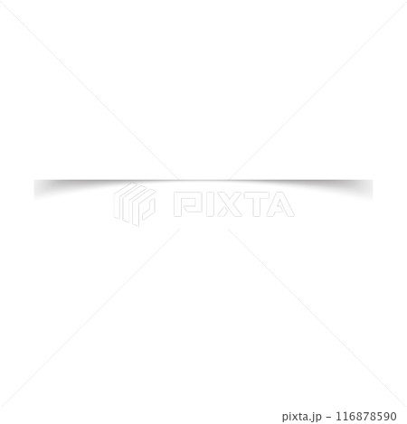 Realistic shadow box effect with light and shade. square shadow on paper transparent. Flat vector illustration on white background. 116878590