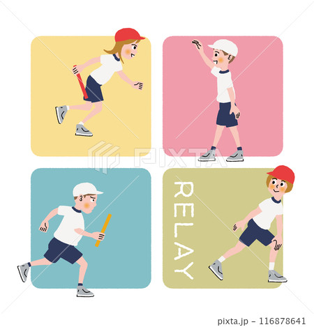 運動会_リレー_レイアウト_小学生_1 運動会_リレー_レイアウト_小学生_1 116878641