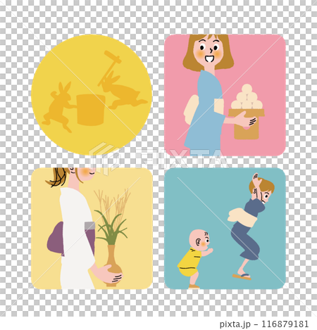 秋天_賞月_家庭_佈局 116879181