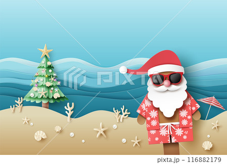 Christmas in July: Tropical Santa on the Beach Christmas in July: Tropical Santa on the Beach 116882179