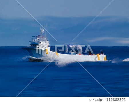 海上の漁船 116882293