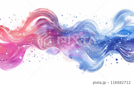 Abstract background with paint splashes, liquid art with white dots, multicolored 116882712