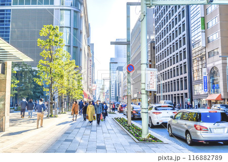 東京都中央区の都市風景　日本橋駅 116882789