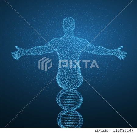 Human DNA. Medical technology, gene evolution,...のイラスト素材 [116883147 ...