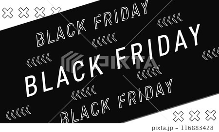 Black Friday  文字イラスト 116883428