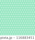 Seamless stylish Pattern in the shape of a circle. Vector. For printing on fabric, wallpaper, cover, wrapping paper, interior decor, textiles and other users. Casual cute white circle texture 116883451