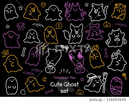 ハロウィンのオバケのイラスト素材 ハロウィンのオバケのイラスト素材 116883648