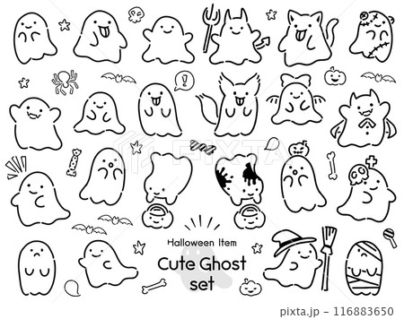 ハロウィンのオバケのイラスト素材 ハロウィンのオバケのイラスト素材 116883650