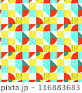 Geometric Minimalistic Seamless Bright Stylish Abstract Pattern. Vector. For web, printing on fabric, wallpaper, cover, wrapping paper, interior decor, branding package, textiles and other users 116883683