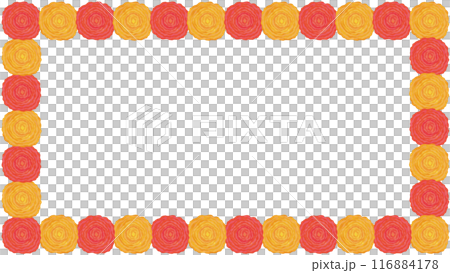 花紙紙花框紅黃 花紙紙花框紅黃 116884178