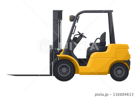 Forklifts for industrial use, warehouses, manufacturing complexes, logistics centers and self service stores for the transport of pallets with goods, loading and unloading of containers Forklifts for industrial use, warehouses, manufacturing complexes, logistics centers and self service stores for the transport of pallets with goods, loading and unloading of containers 116884613