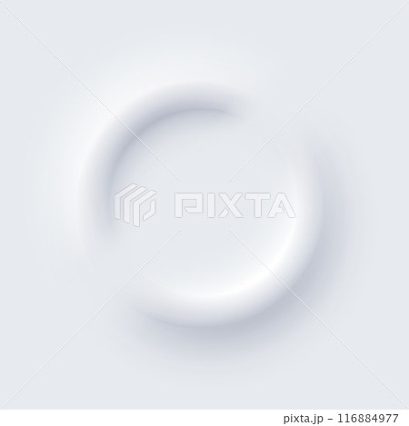 White button in neomorphism 3d design vector illustration. Minimal round neomorphic shape. Elegant circular abstract element for website, mobile app menu, ui and navigation White button in neomorphism 3d design vector illustration. Minimal round neomorphic shape. Elegant circular abstract element for website, mobile app menu, ui and navigation 116884977