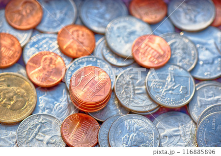American coins background American coins background 116885896
