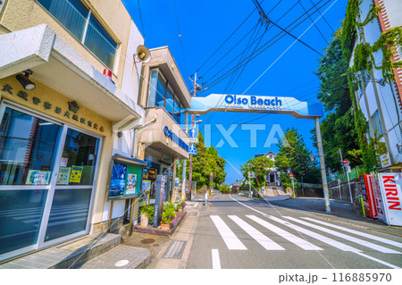 日本の大磯都市景観　7月。JR大磯駅前などを望む＝令和6年7月22日 116885970