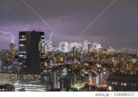 《東京都》ゲリラ雷雨の東京 116886117
