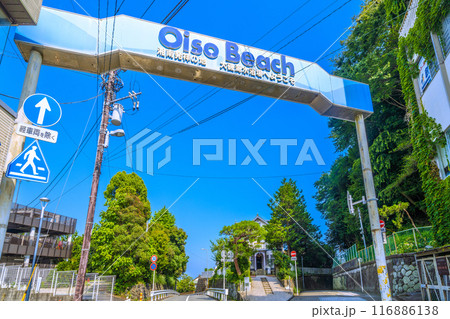 日本の大磯都市景観　7月。JR大磯駅前などを望む＝令和6年7月22日 116886138