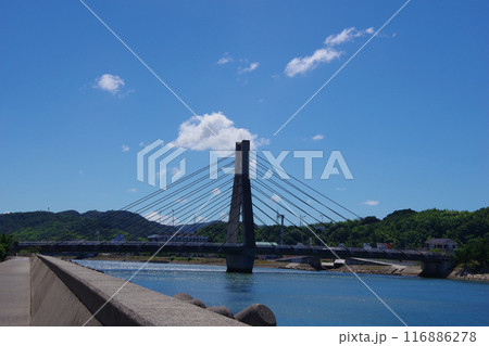 兵庫県洲本市　中浜公園から洲浜橋方面を望む 116886278