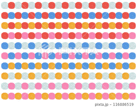 お花紙の飾り罫イラストセット 116886519