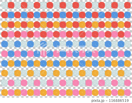 お花紙の飾り罫イラストセット 116886519