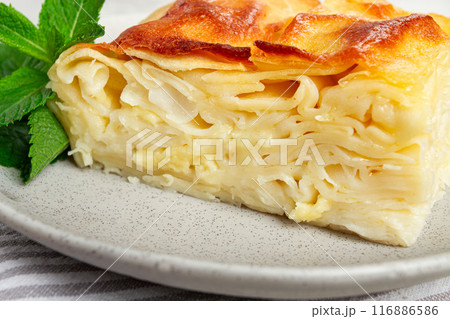 achma, khachapuri, traditional Georgian dish, homemade, no people, 116886586