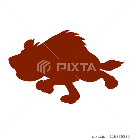Hyena vector art illustration with its paws 116886589