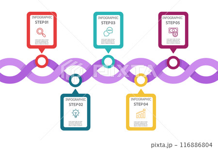 infographics timeline business workflow report background with business icon 116886804