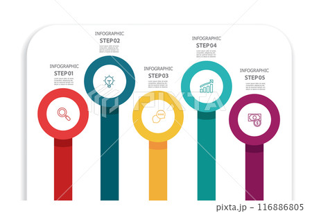 infographics timeline business workflow report background with business icon infographics timeline business workflow report background with business icon 116886805