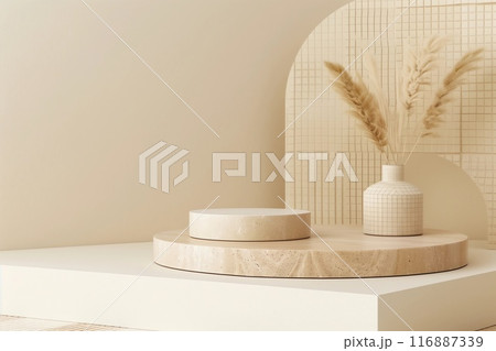 beige light podium 116887339