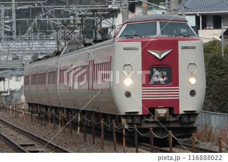 381系伯備線を走る特急やくも号 116888022