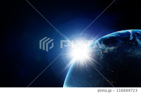 宇宙から見た地球 宇宙から見た地球 116889723