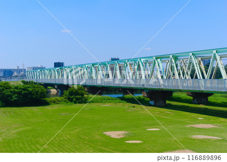 千葉県松戸市江戸川にかかる陸橋2024年7月 千葉県松戸市江戸川にかかる陸橋2024年7月 116889896
