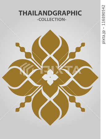 Vector element ethnic decorative ornament ethnic thai illustration 116890542