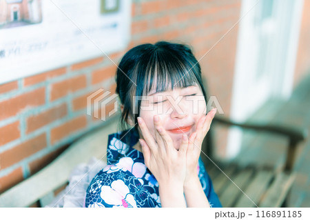 倉敷アイビー浴衣の美少女 倉敷アイビー浴衣の美少女 116891185