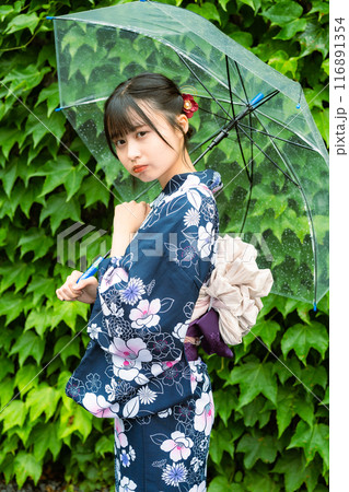 倉敷アイビー浴衣の美少女 倉敷アイビー浴衣の美少女 116891354