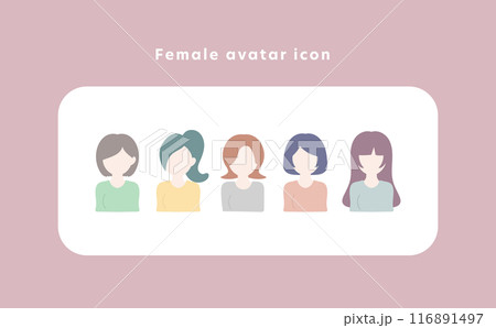 女性の人物アバター・アイコンセット1 116891497