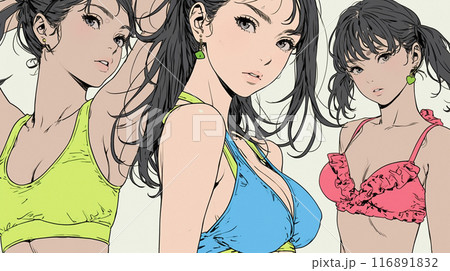 ビキニ姿の女性たち