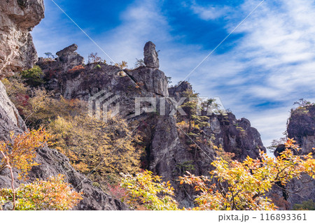【群馬県】紅葉が美しい妙義山から、日暮の景（ひぐらしのけい） 116893361